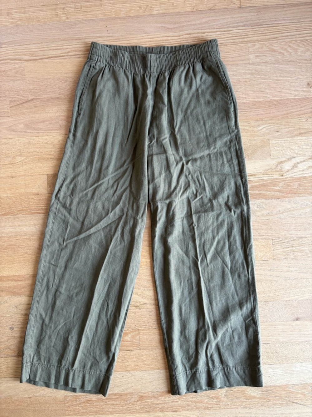 Old Navy Olive Wide-Leg linen Pants